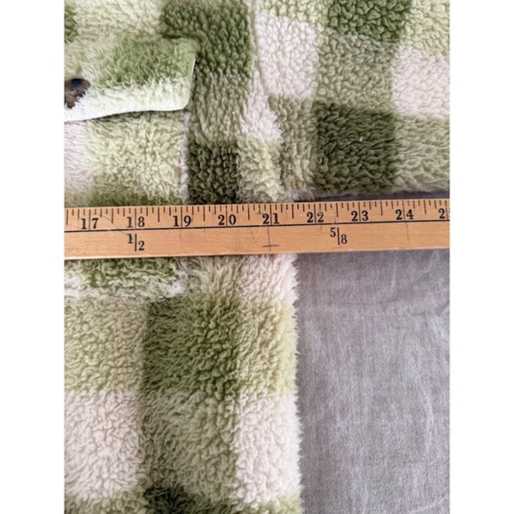 Billabong Shacket Fairbanks Button-Up Teddy Bear Jacket Plaid Sherpa Large - Picture 6 of 7